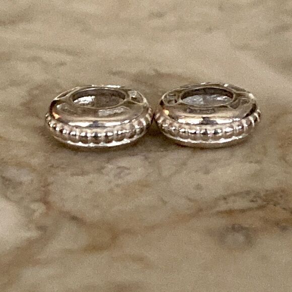 Michael Hill 925 Sterling Silver Charm Bracelet Spacers / 2 Matching - Picture 2 of 4